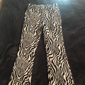 Brand New Zebra Print Flare Pants